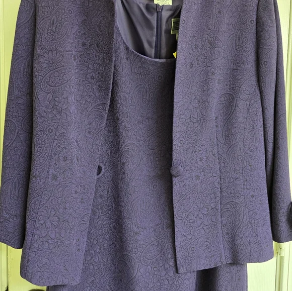 Purple Women's Dress with Jacket - Picture 6 of 14
